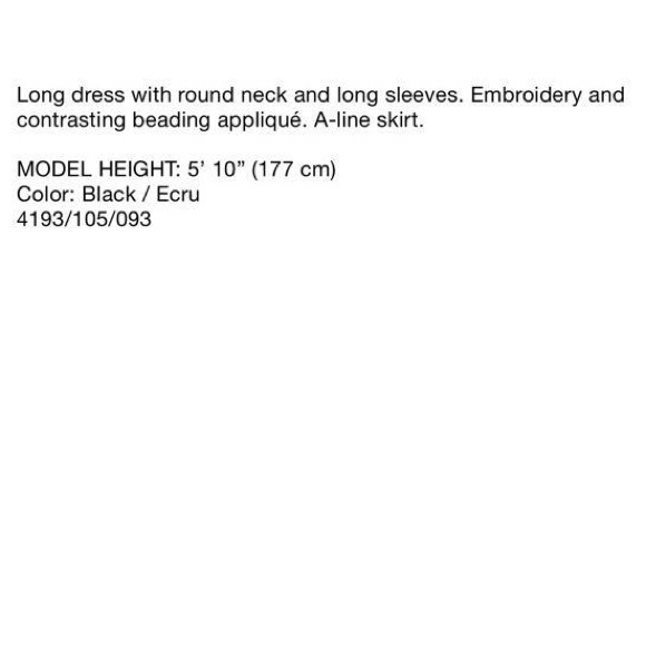 Zara Limited Edition Embroidered Dress Black/Ecru - Picture 11 of 12